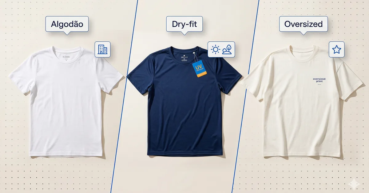 Camiseta corporativa: algodão, dry-fit ou oversized?