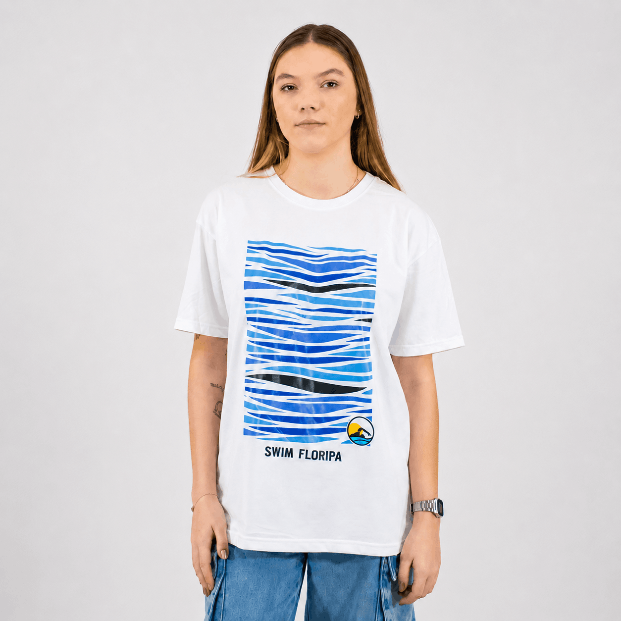 Camiseta de algodão personalizada — Swim Floripa