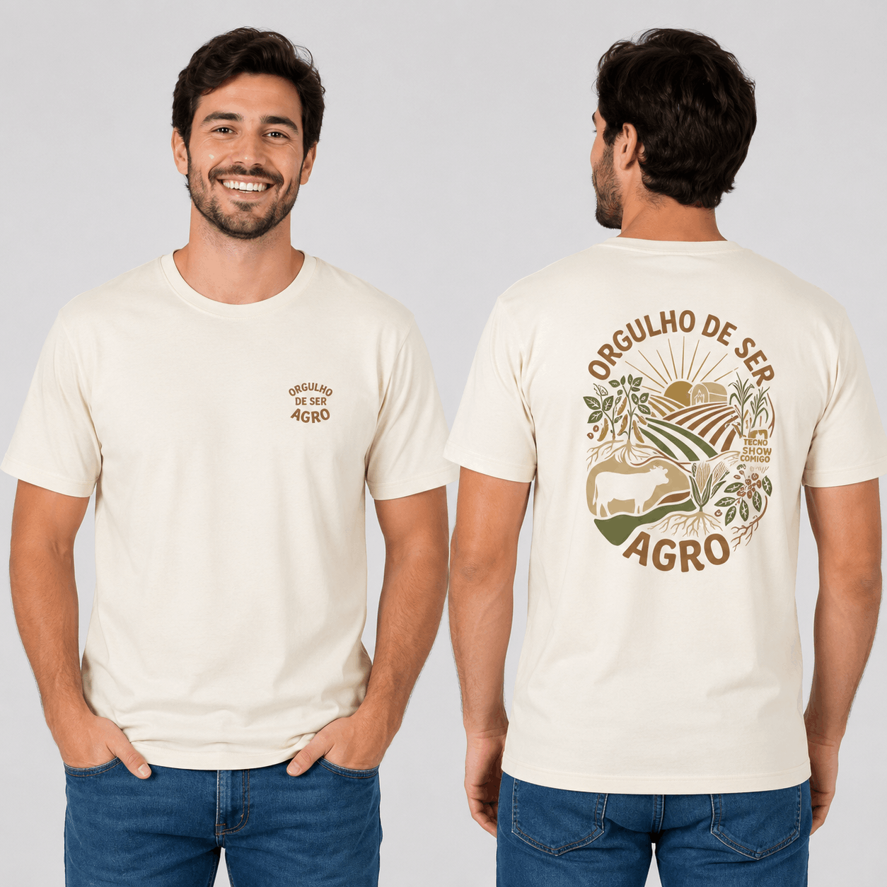 Camiseta de algodão personalizada — Tecnoshow Comigo