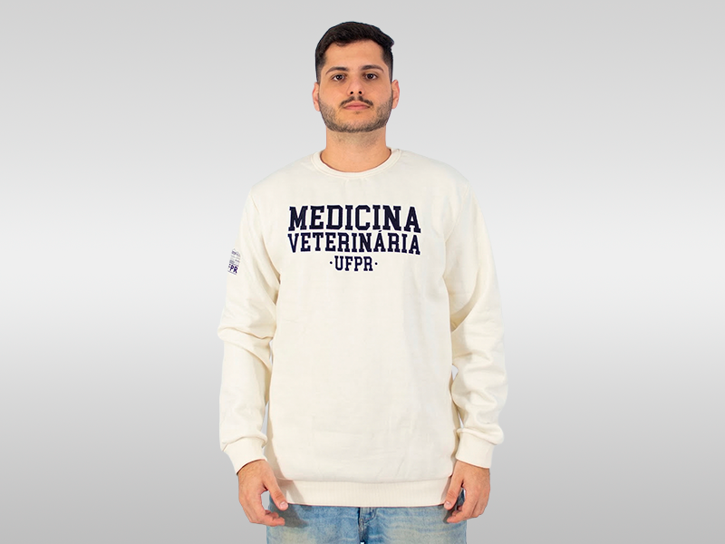 Moletom básico personalizado de gola careca produzido pela T&M