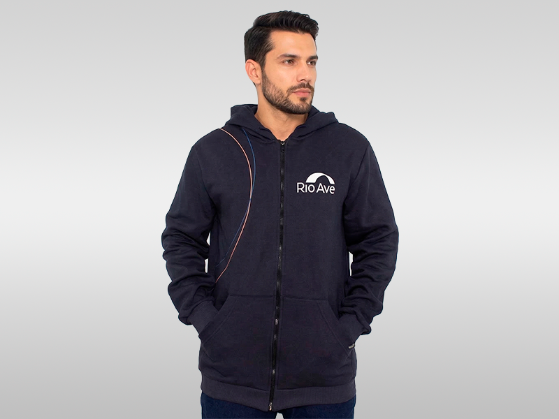 Moletom personalizado com zíper frontal da linha de produtos T&M