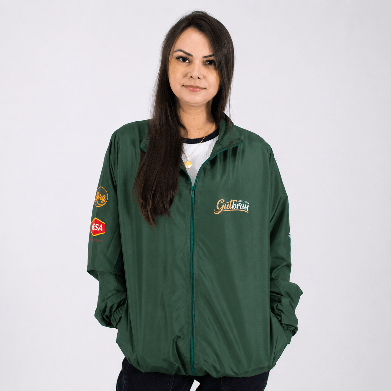 Corta-vento sublimado personalizado produzido para a cervejaria Gutbrau